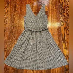 Loft Black and Gray Sleeveless Dress